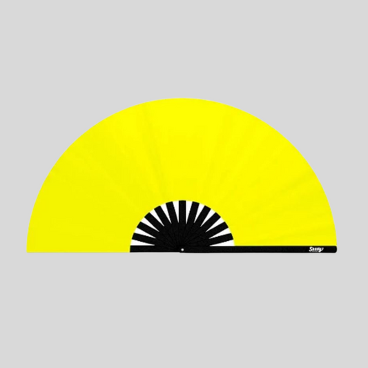 Premium Bamboo Fan – Yellow