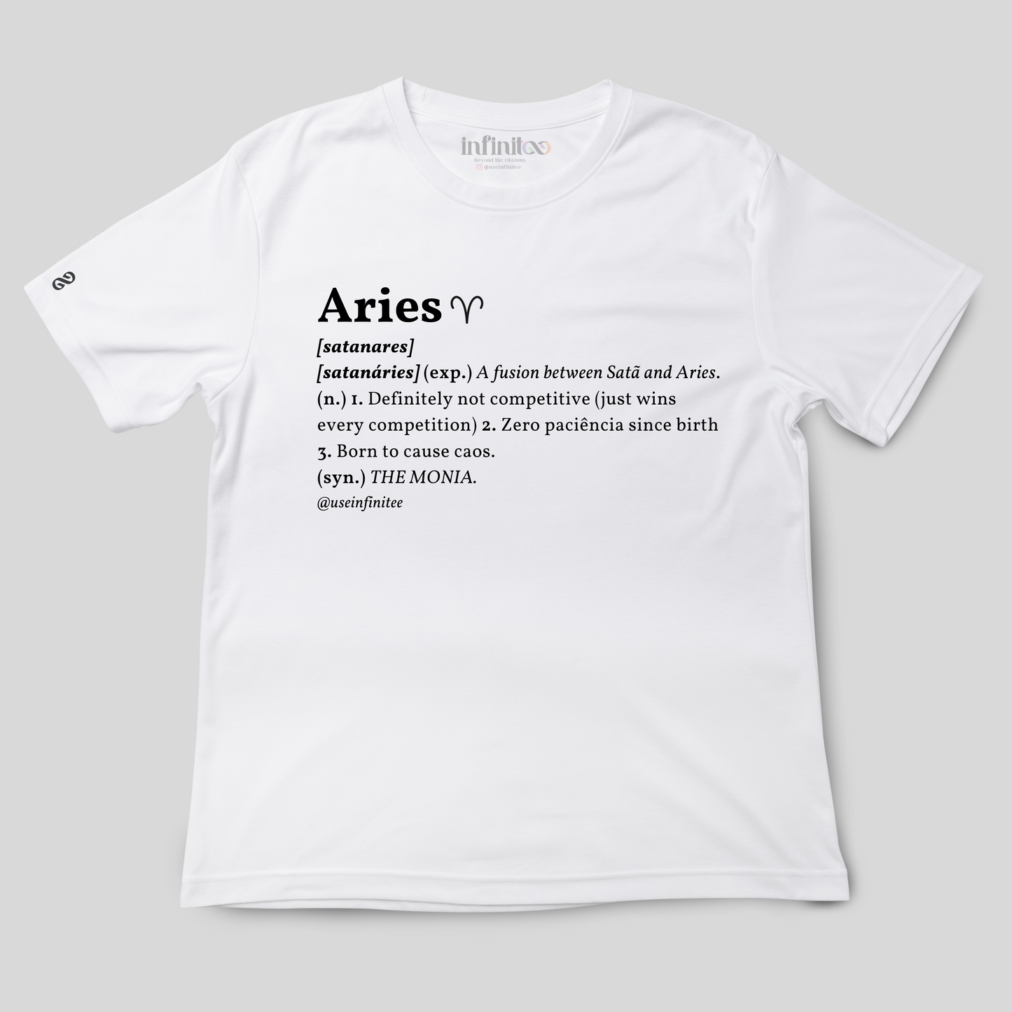 Aries Basic White/Black Unisex T-shirt