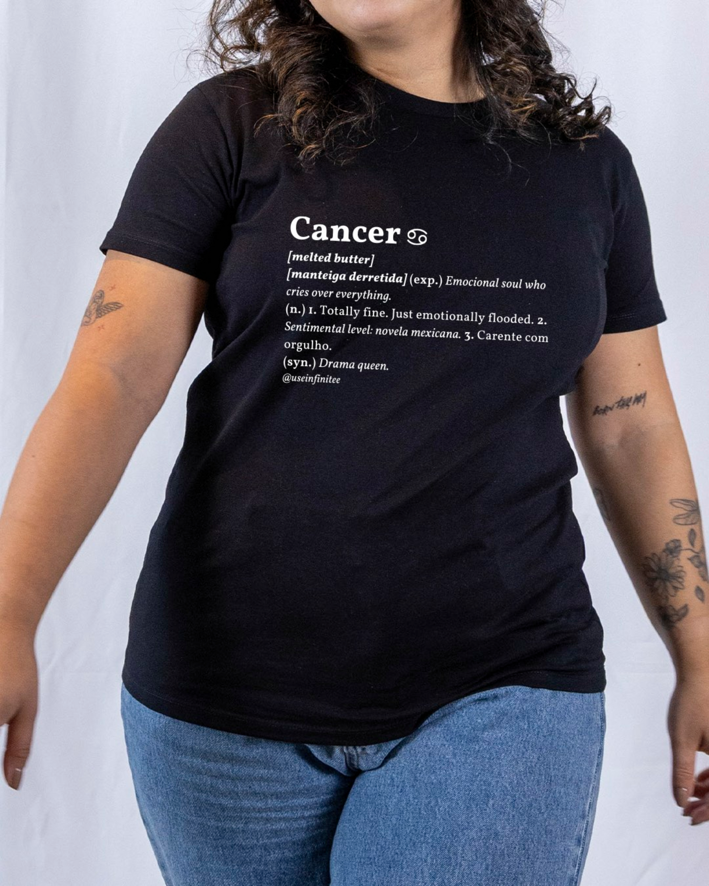 Cancer Basic White/Black Unisex T-shirt