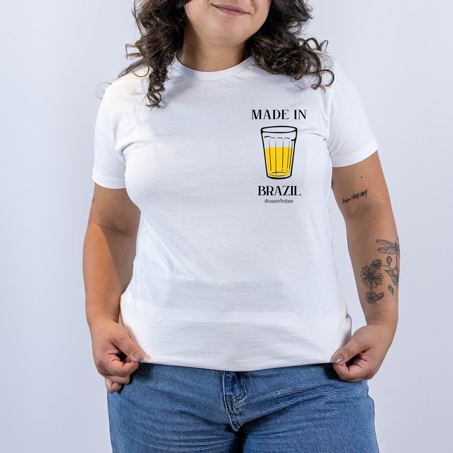 Copo Americano Basic White Unisex T-shirt