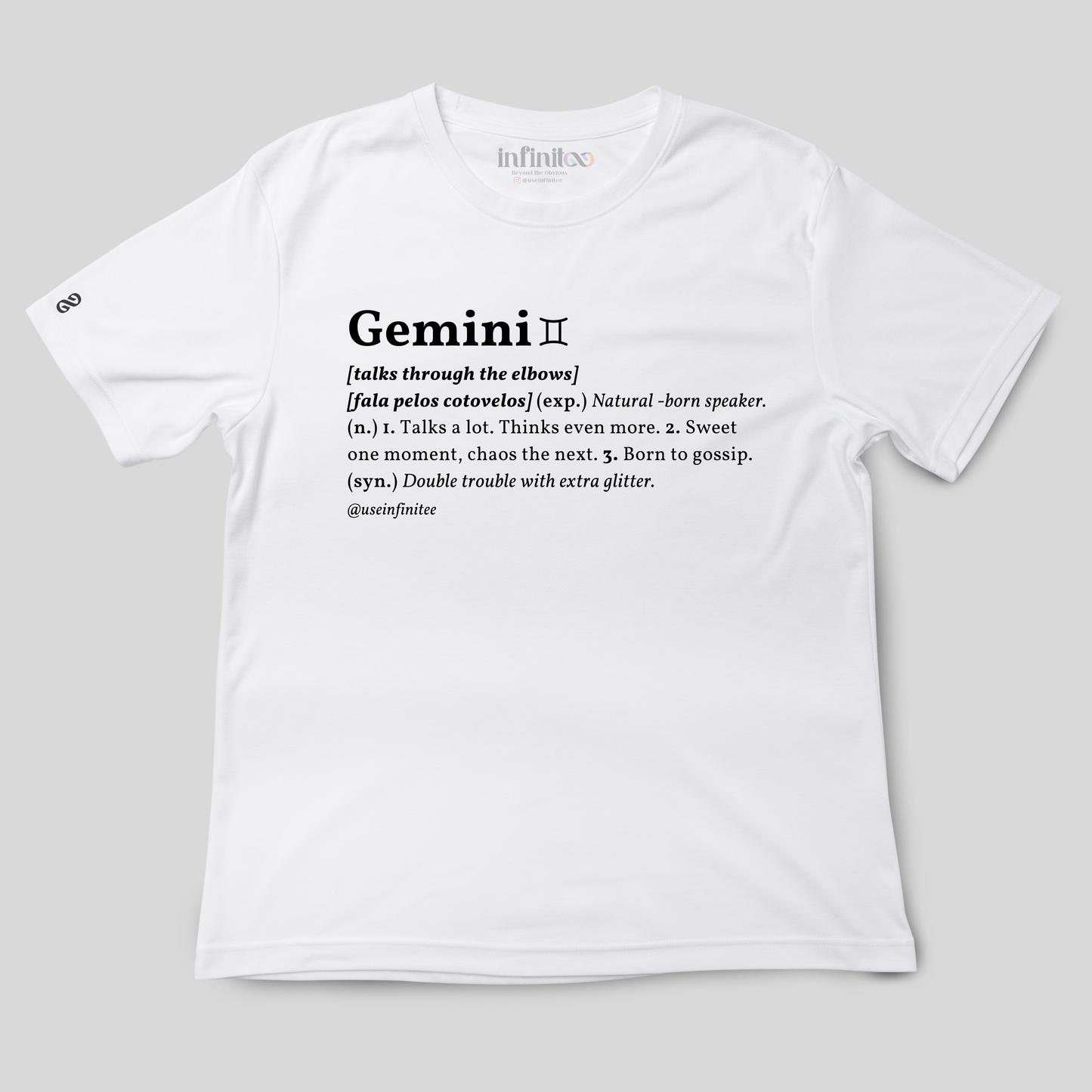 Gemini Basic White/Black Unisex T-shirt