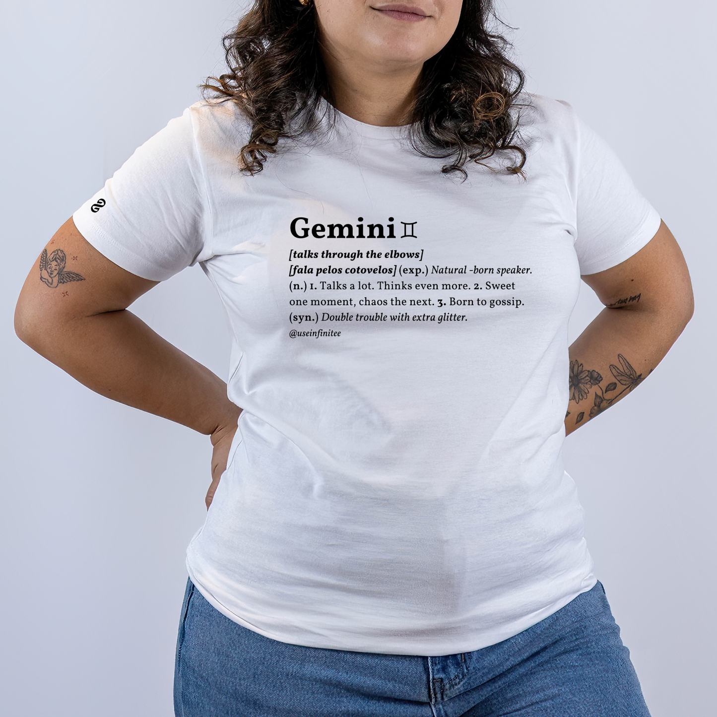Gemini Basic White/Black Unisex T-shirt