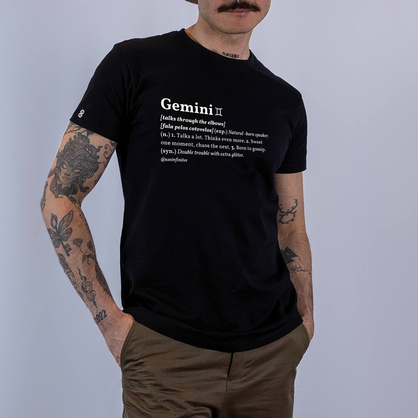 Gemini Basic White/Black Unisex T-shirt