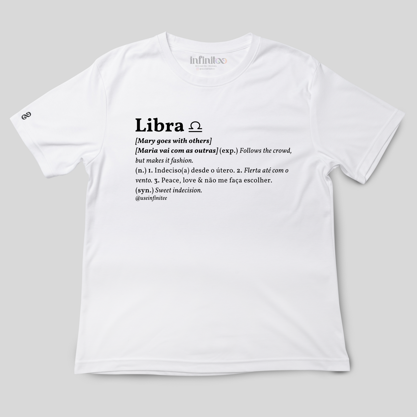 Libra Basic White/Black Unisex T-shirt
