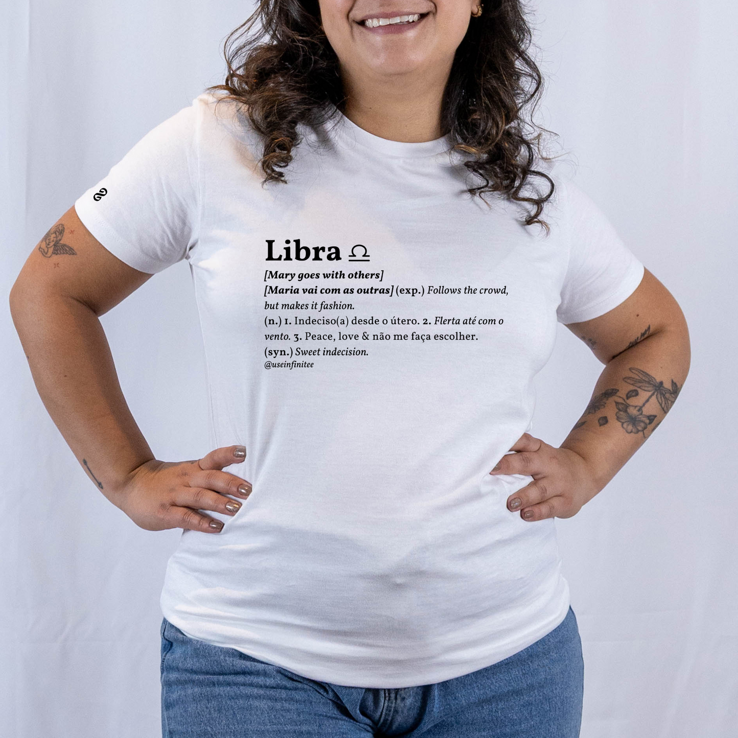 Libra Basic White/Black Unisex T-shirt