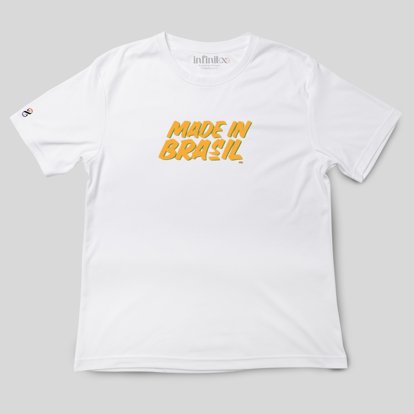 Made in Brasil Basic White/Black Unisex T-shirt