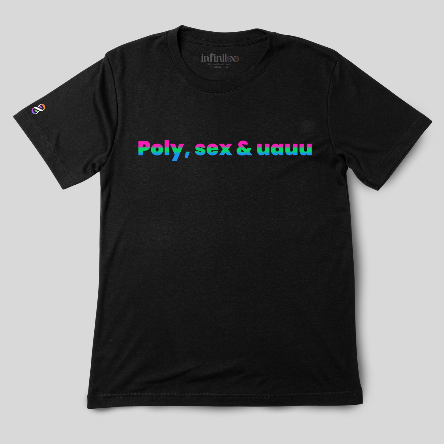 Polysexuauu Basic White/Black Unisex T-shirt