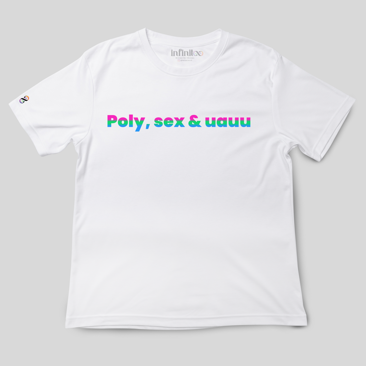 Polysexuauu Basic White/Black Unisex T-shirt