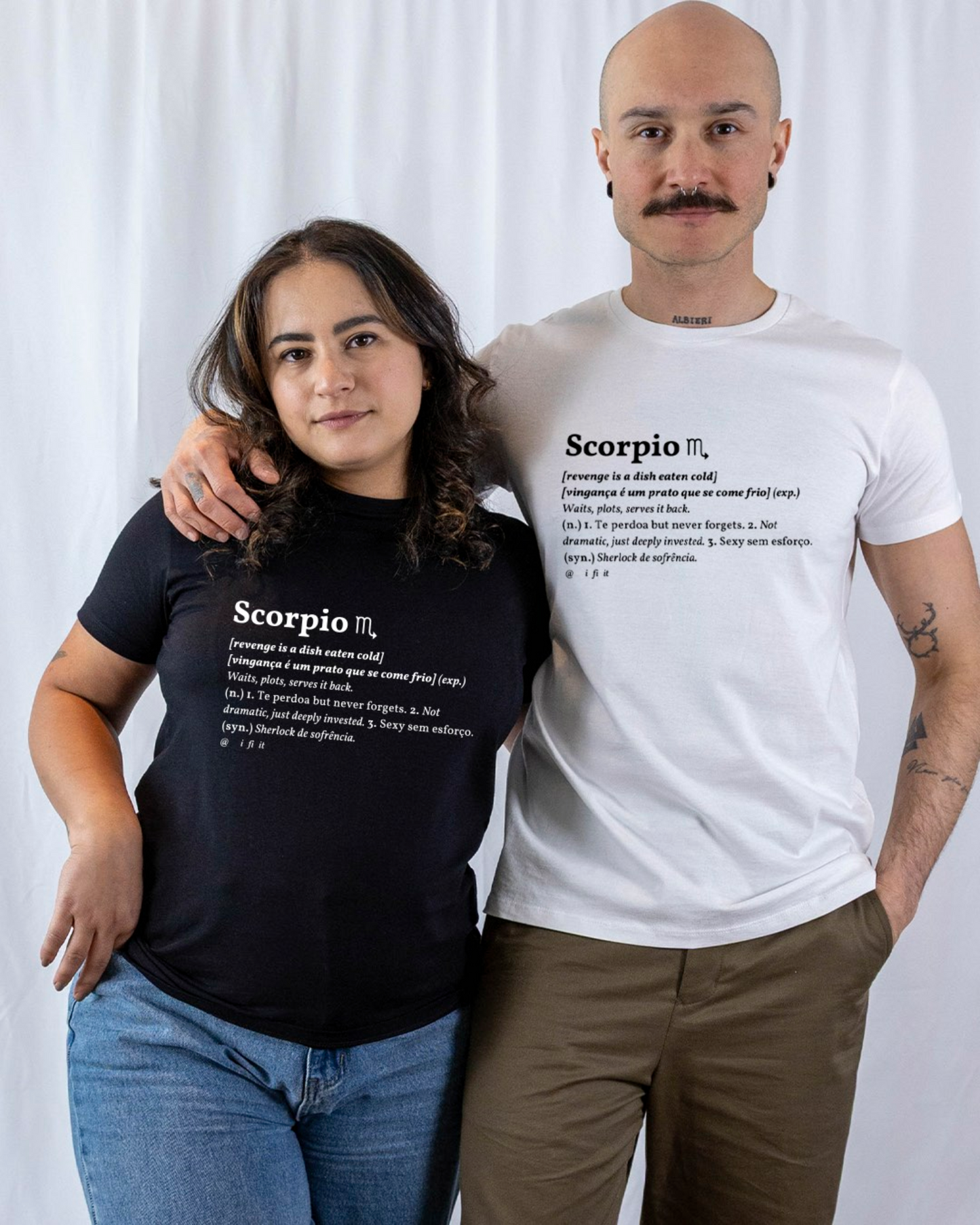 Scorpio Basic White/Black Unisex T-shirt