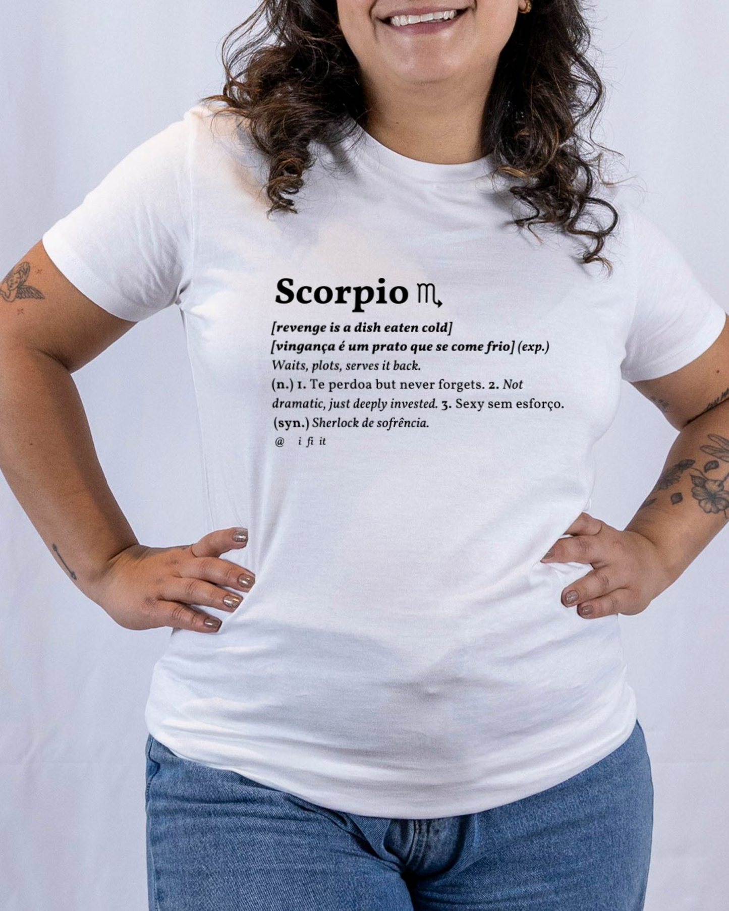Scorpio Basic White/Black Unisex T-shirt