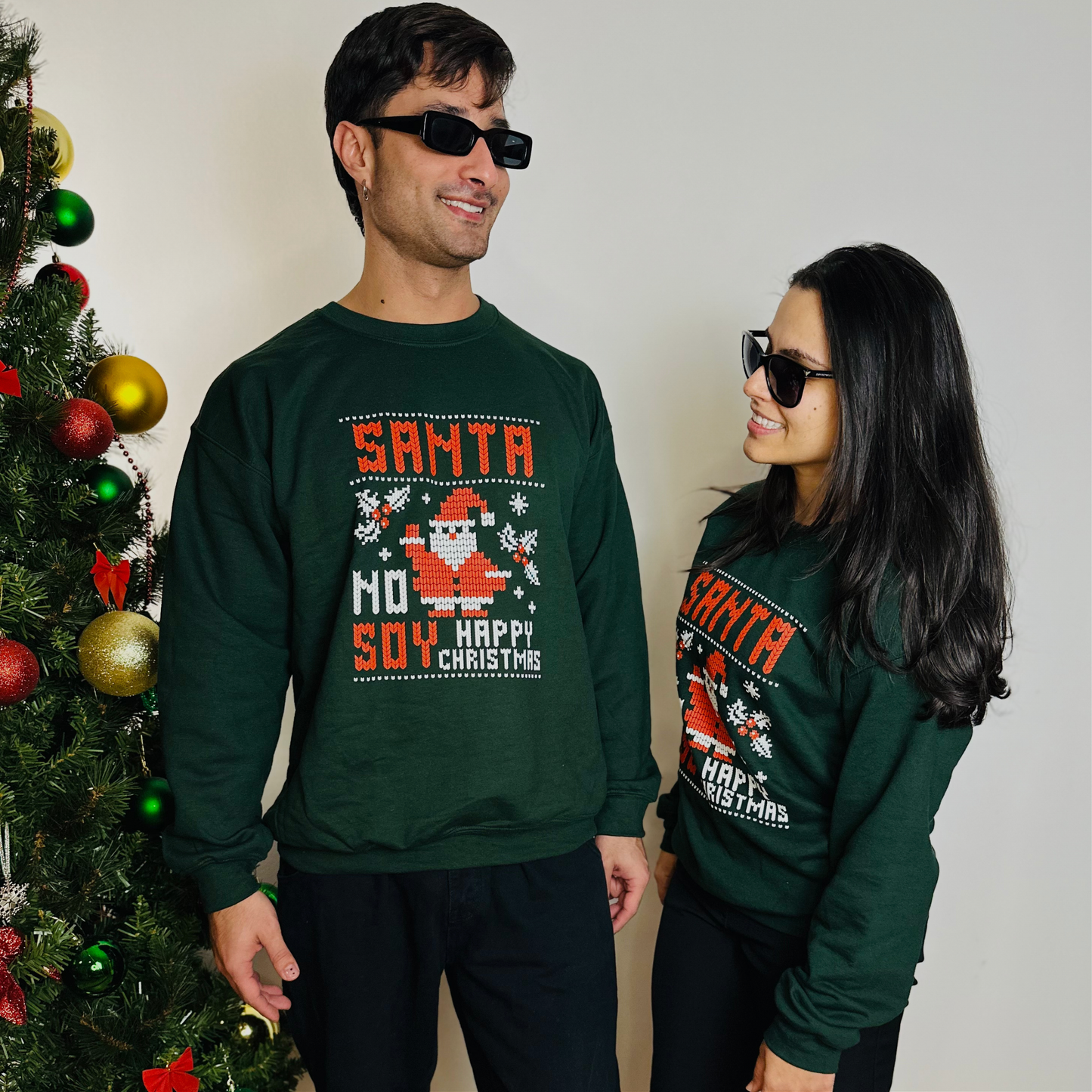 Unisex Santa No Soy Forest Greey Sweatshirt