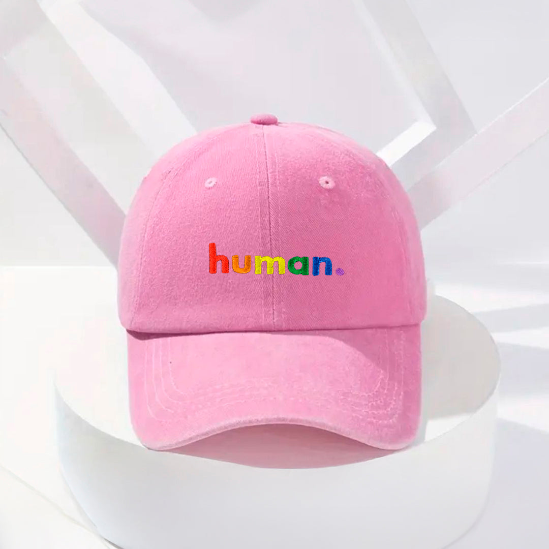 Human Stonewashed Embroidered Hat