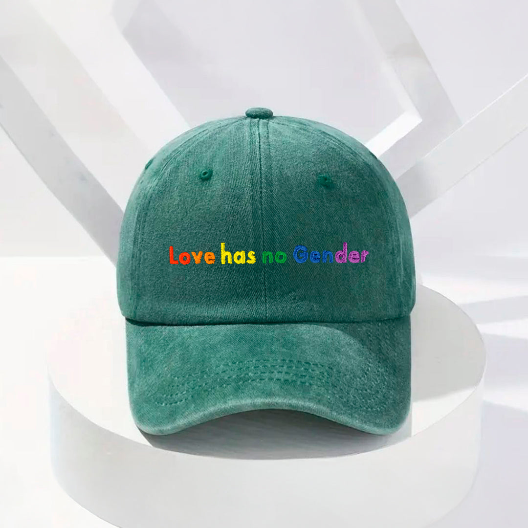 Love Has No Gender Stonewashed Embroidered Hat