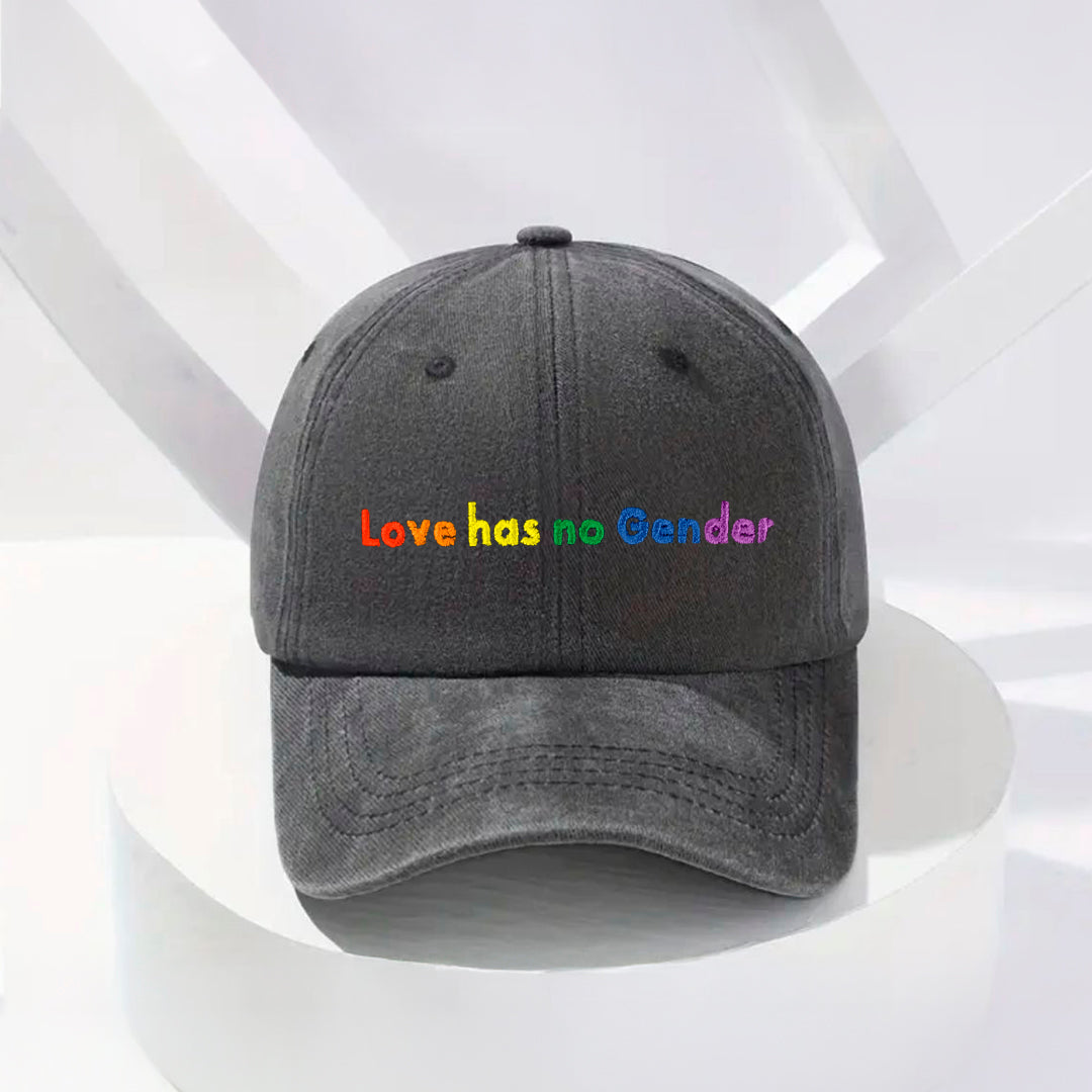 Love Has No Gender Stonewashed Embroidered Hat