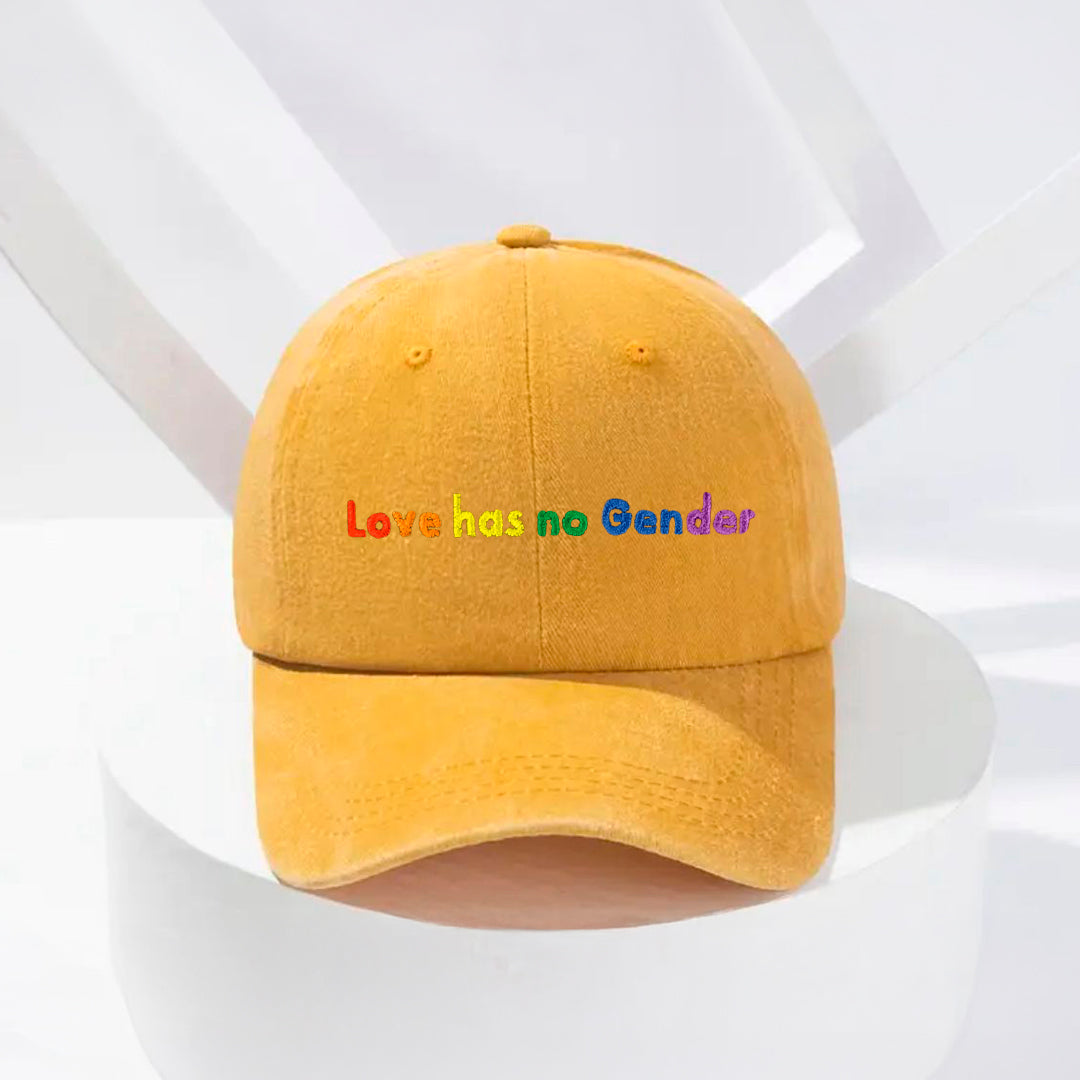 Love Has No Gender Stonewashed Embroidered Hat