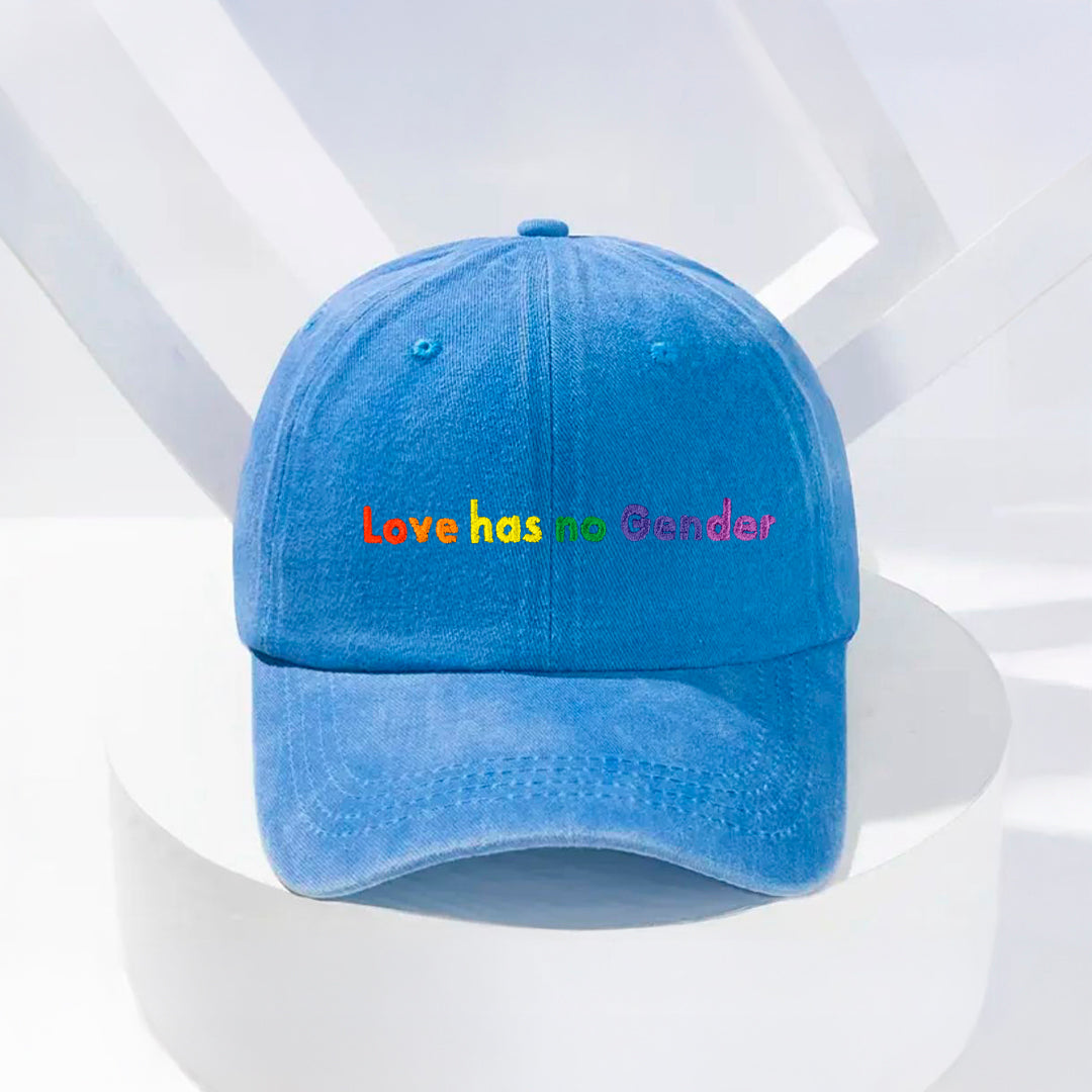 Love Has No Gender Stonewashed Embroidered Hat