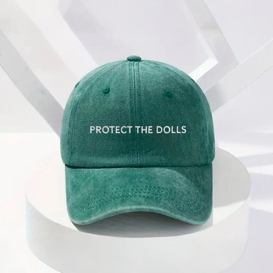 Protect the Dolls Stonewashed Embroidered Hat