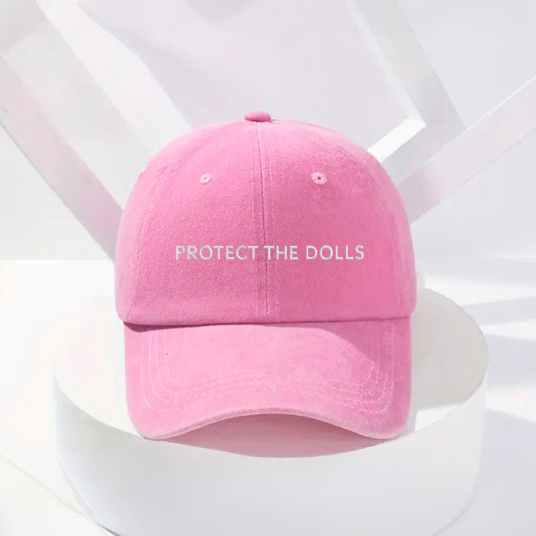 Protect the Dolls Stonewashed Embroidered Hat