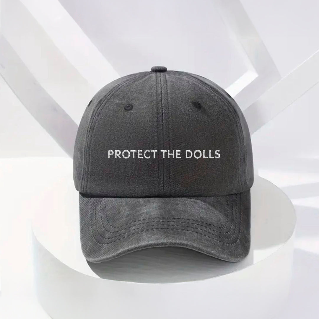 Protect the Dolls Stonewashed Embroidered Hat