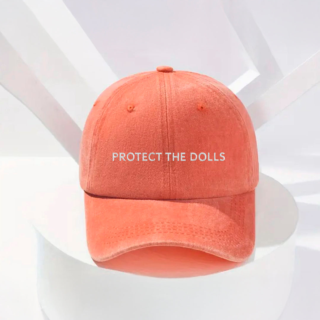 Protect the Dolls Stonewashed Embroidered Hat