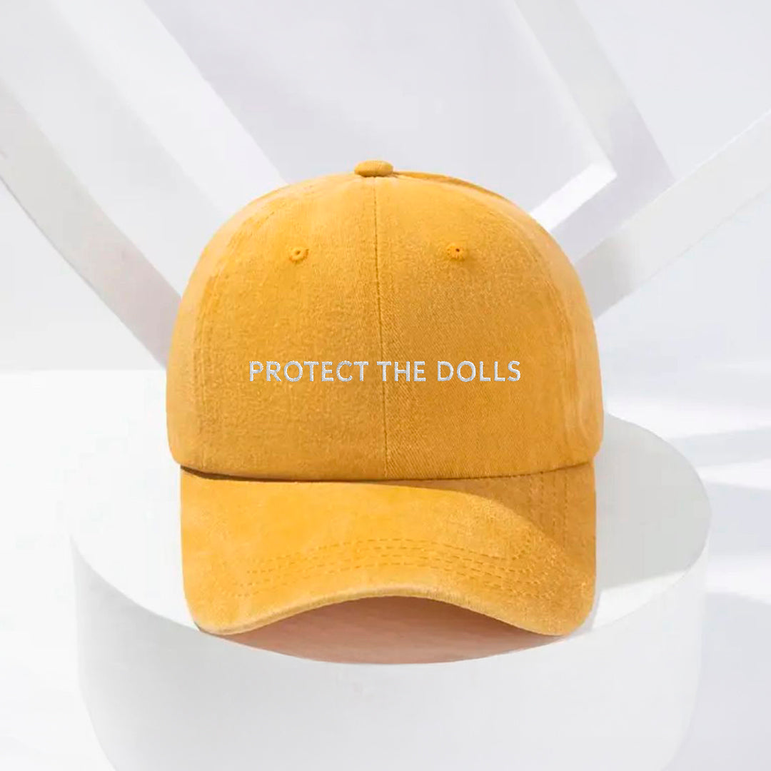 Protect the Dolls Stonewashed Embroidered Hat