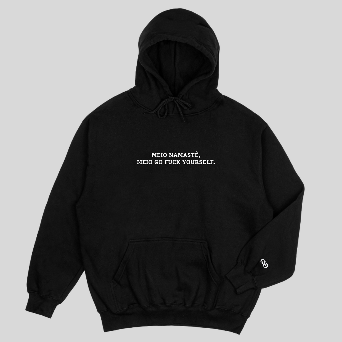 Namastê White/Black Unisex Hoodie