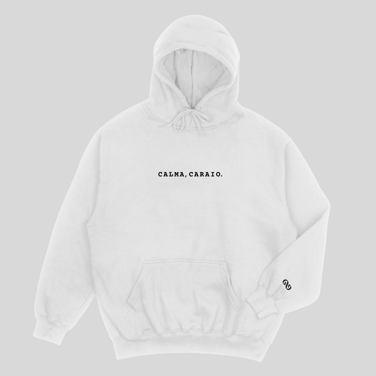 Calma Caraio White/Black Unisex Hoodie