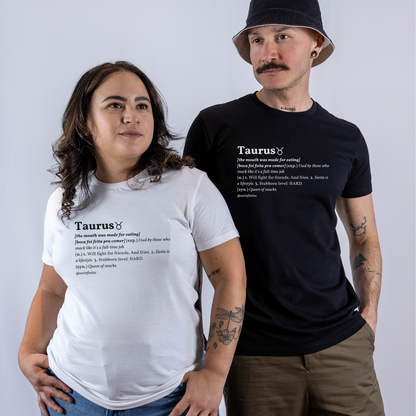 Taurus Basic White/Black Unisex T-shirt
