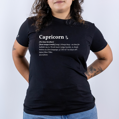 Capricorn Basic White/Black Unisex T-shirt
