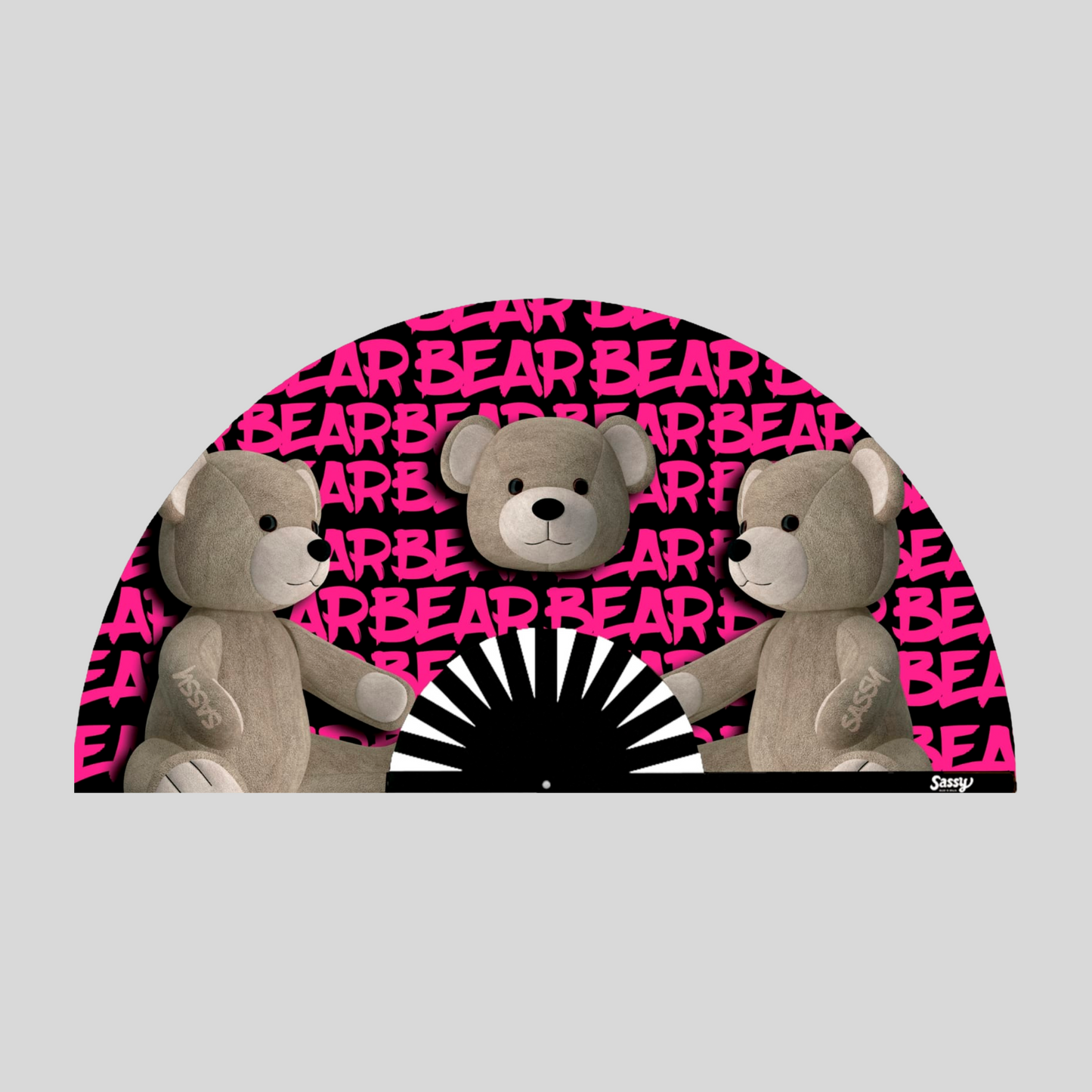 Premium Bamboo Fan – Bear