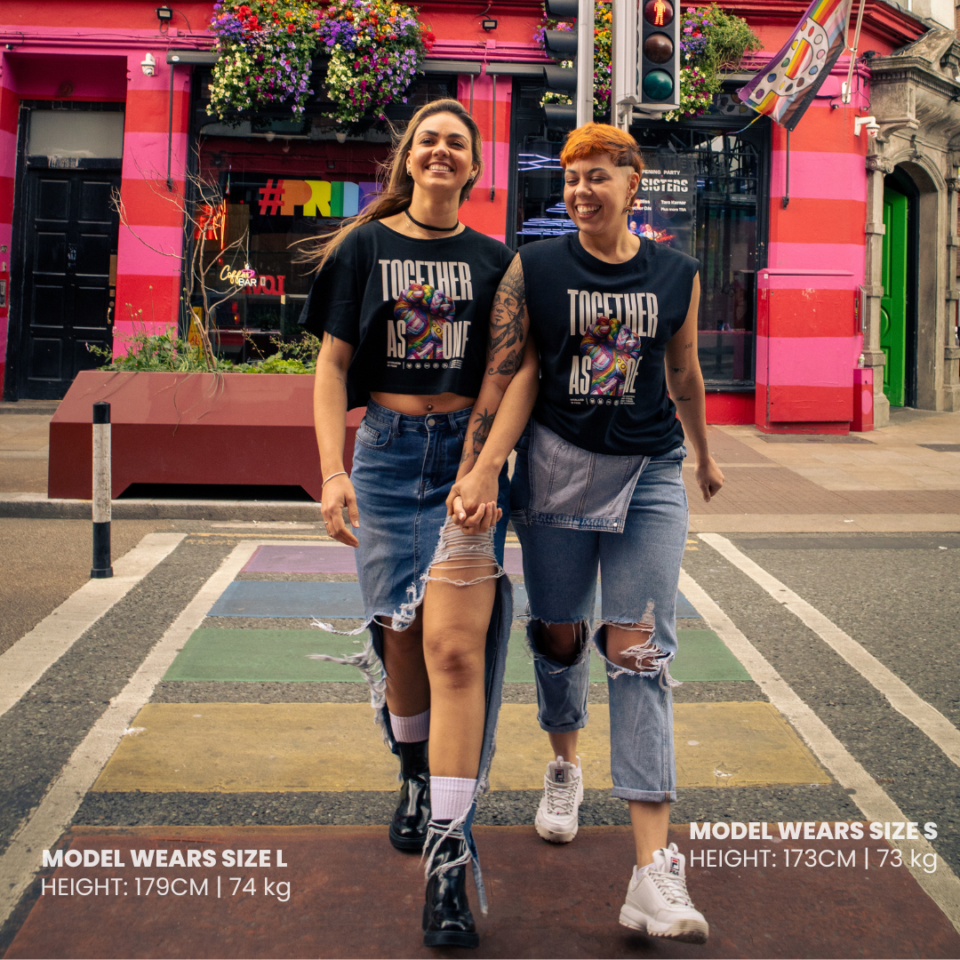 Together As One Premium Cotton Cropped T-Shirt