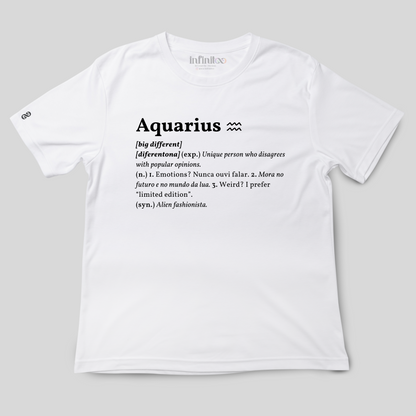 Aquarius Basic White/Black Unisex T-shirt