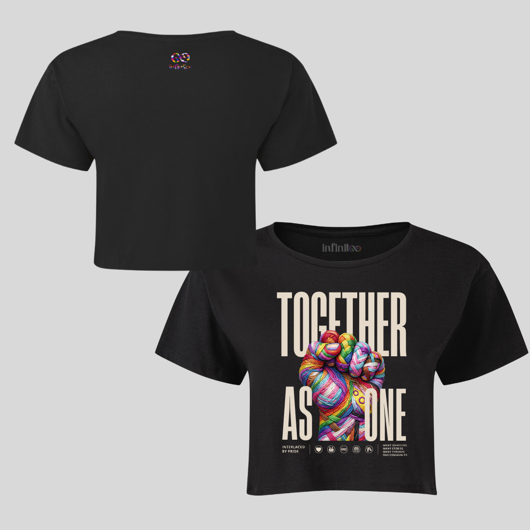 Together As One Premium Cotton Cropped T-Shirt