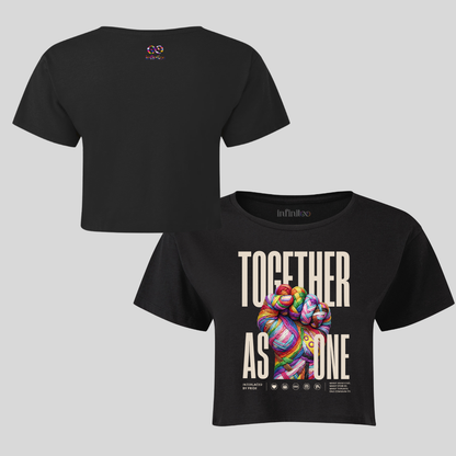 Together As One Premium Cotton Cropped T-Shirt