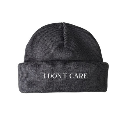 DualStyle Grey Cuffed Beanie - I Don't Care