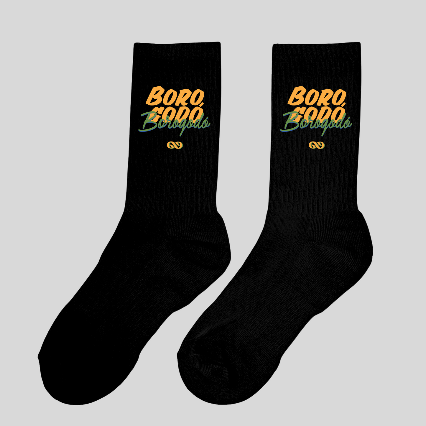 Borogodó Black/White Crew Unisex Socks