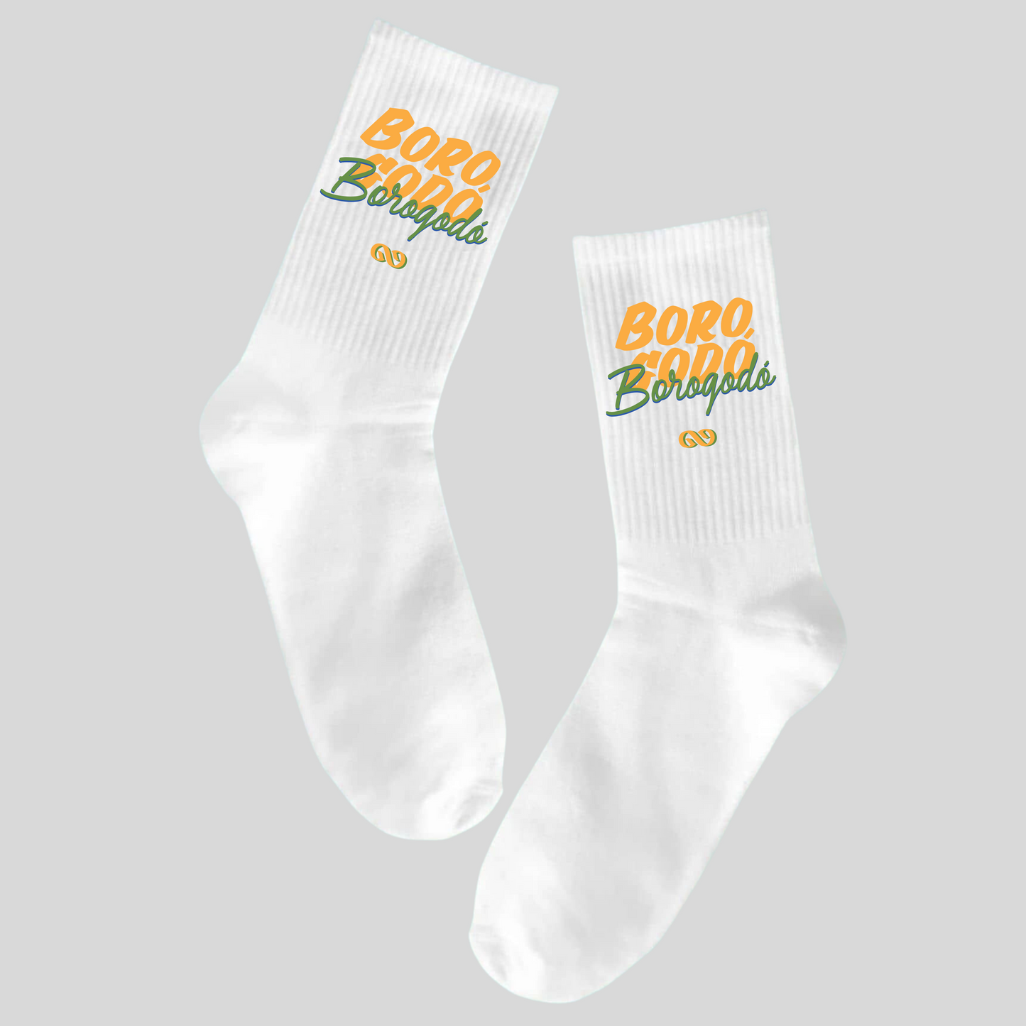 Borogodó Black/White Crew Unisex Socks