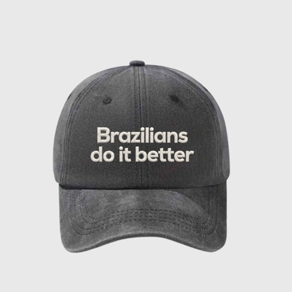Brazilians Do It Better Stonewashed Embroidered Hat