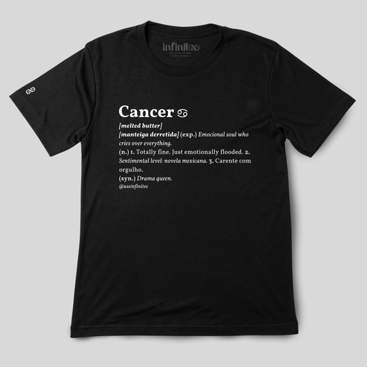 Cancer Basic White/Black Unisex T-shirt