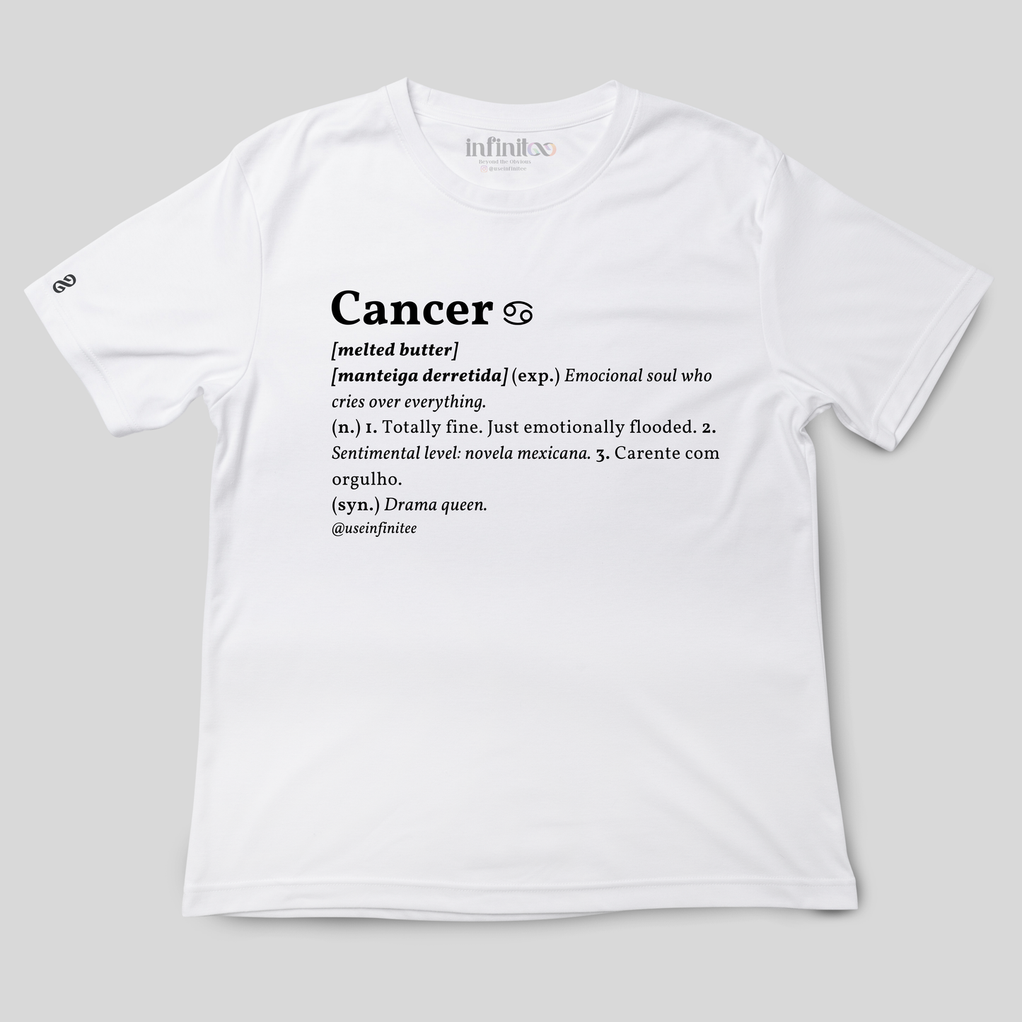 Cancer Basic White/Black Unisex T-shirt