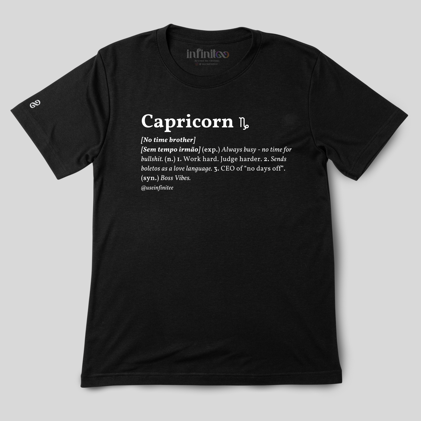 Capricorn Basic White/Black Unisex T-shirt