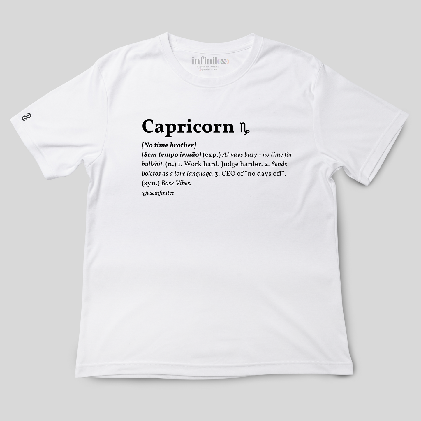 Capricorn Basic White/Black Unisex T-shirt