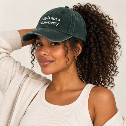 Life Is Not a Strawberry Curly Hair Hat