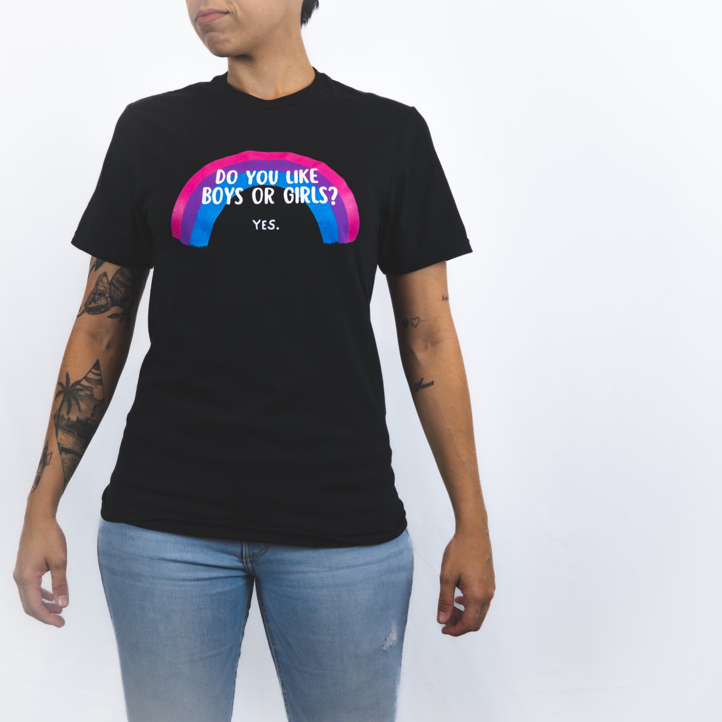 Unisex Boys or Girls Basic Black T-shirt