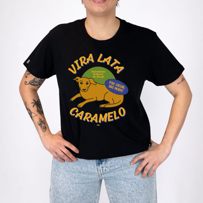 Vira Lata Caramelo Basic White/Black Unisex T-shirt