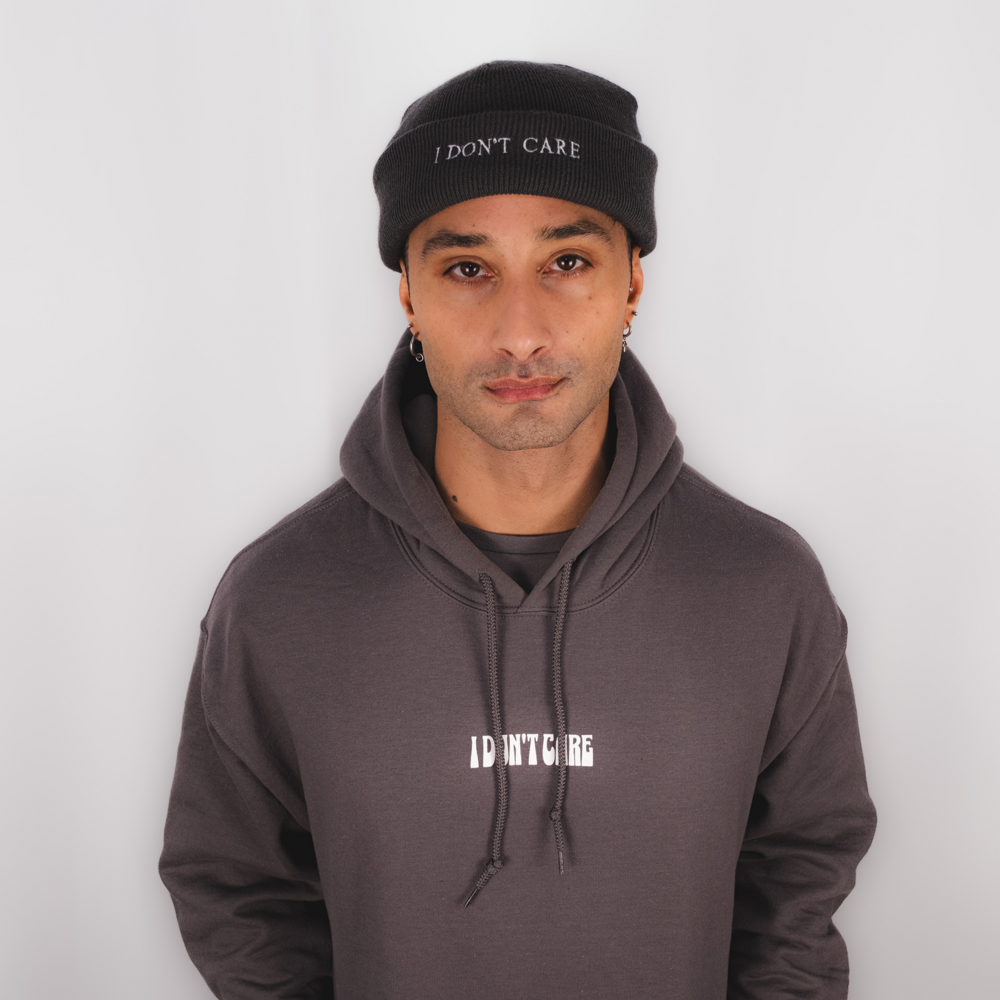 DualStyle Grey Cuffed Beanie - I Don't Care