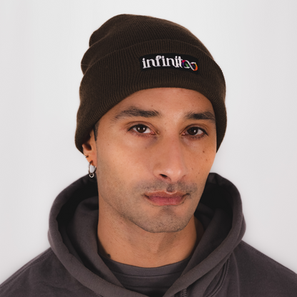 DualStyle Chocolate Cuffed Beanie - Fuck Off