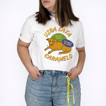 Vira Lata Caramelo Basic White/Black Unisex T-shirt