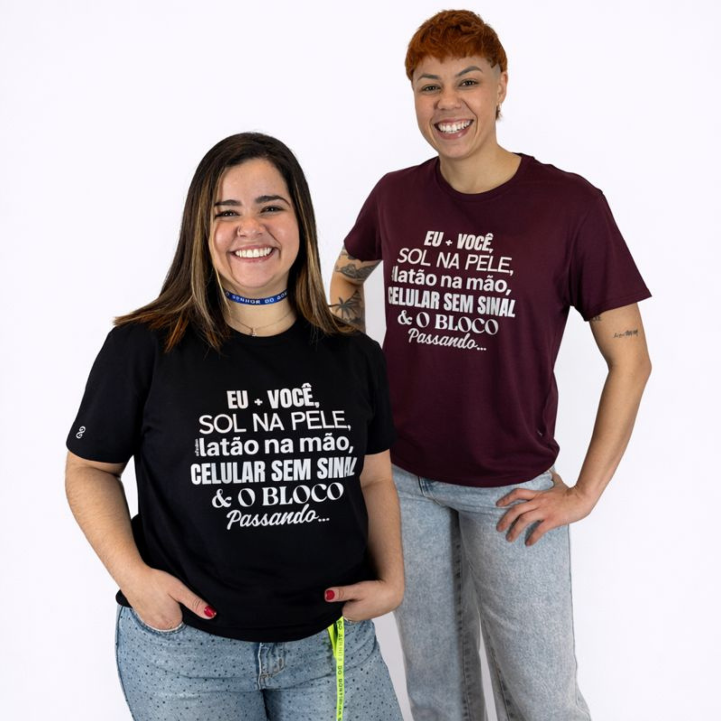 Eu+Você E O Bloco Passando Basic Unisex T-shirt