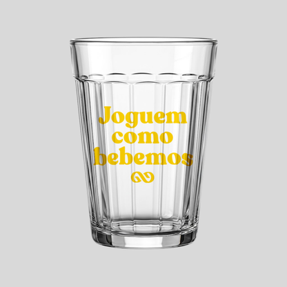 Brazilian Glass Cup – Joguem como bebemos  by Infinitee